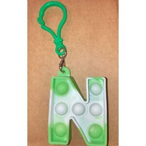 ☀️3/$9☀️ Letter N Pop it Fidget Toy Keychain